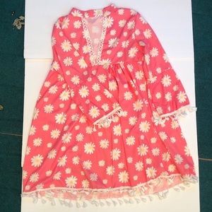 Pink Floral Hippie Dress-Halloween Costume